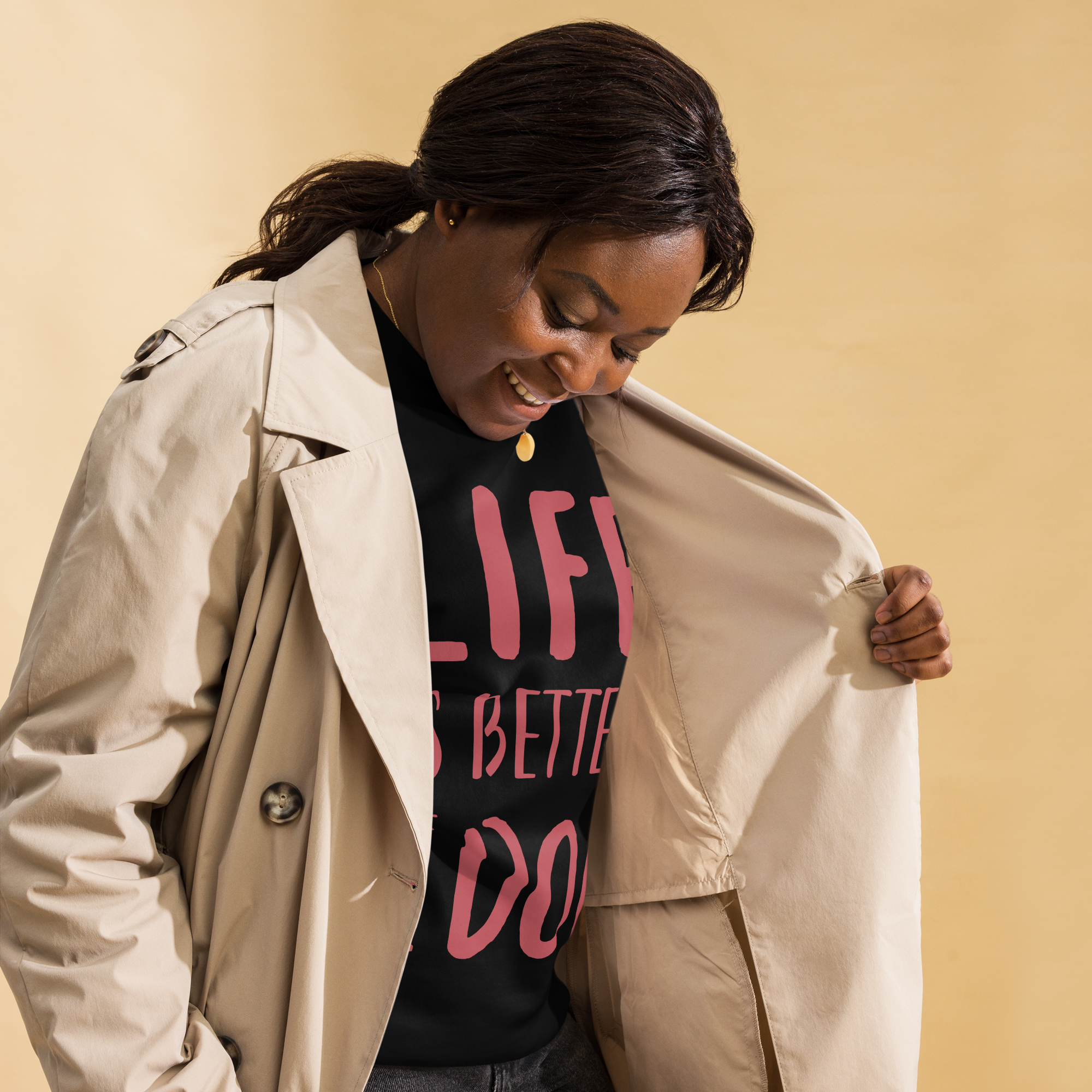 Unisex Life Is Better With Dog Premium Printed Sweatshirt 