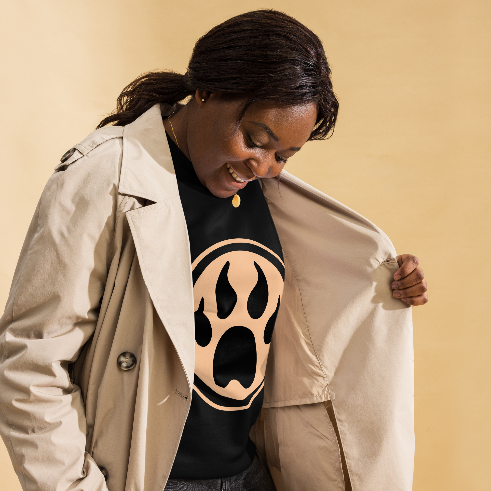Unisex Dog Paw Premium Printed Sweatshirt white