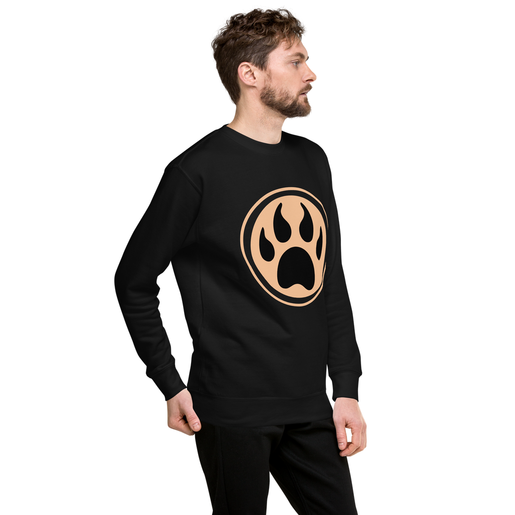 Unisex Dog Paw Premium Printed Sweatshirt white