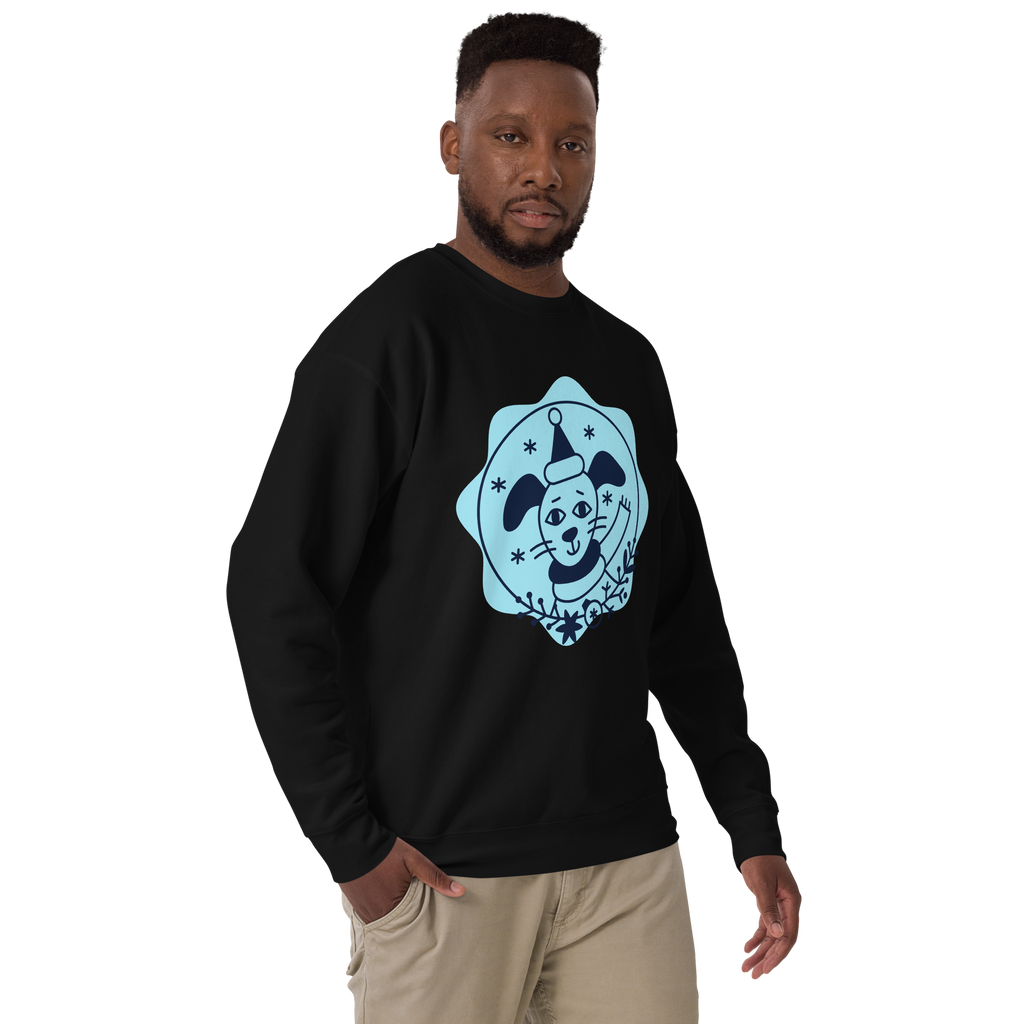 Unisex Dog Birthday Sweatshirt Premium Printed Sweatshirt white