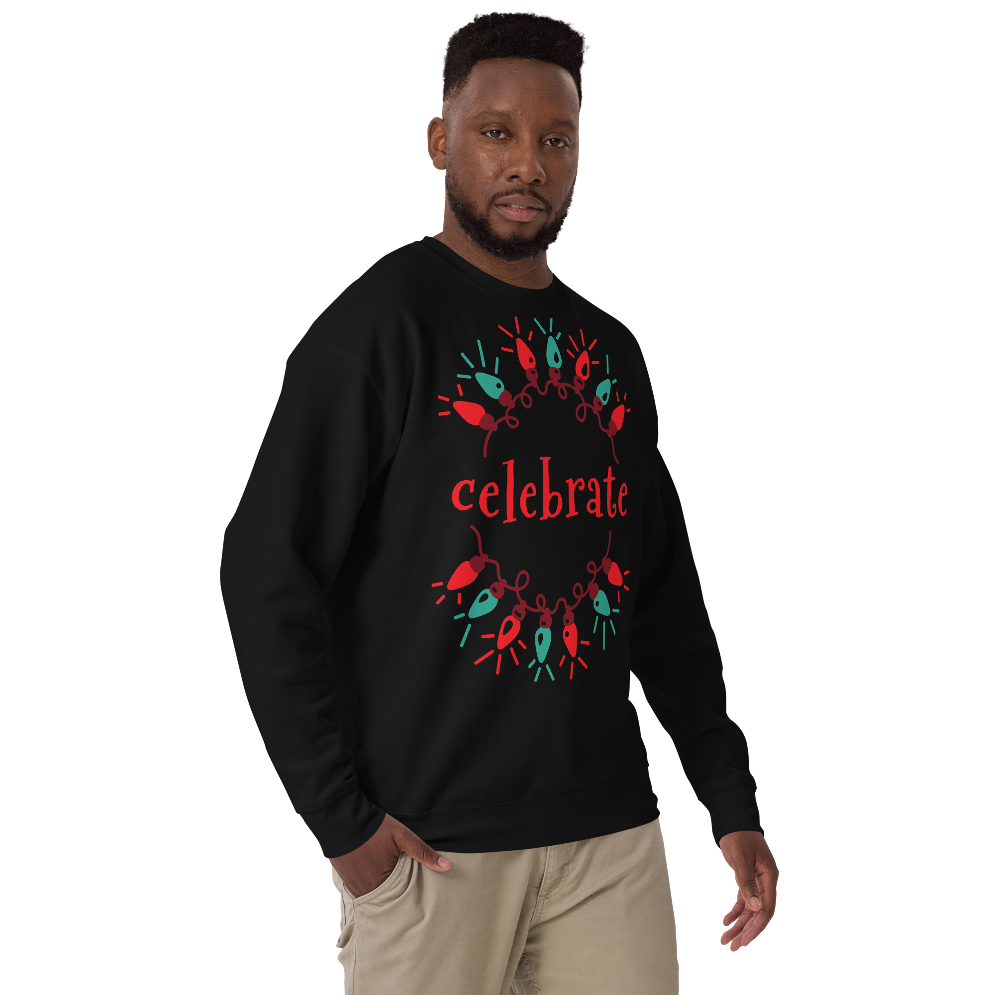 Unisex Celebration Premium Printed Sweatshirt black