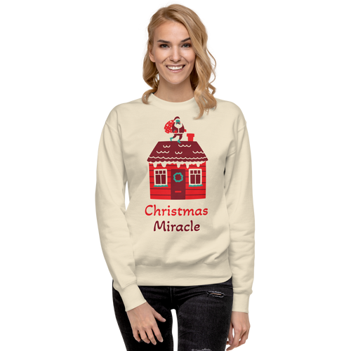 Unisex Christmas Miracle Home Premium Printed Sweatshirt black