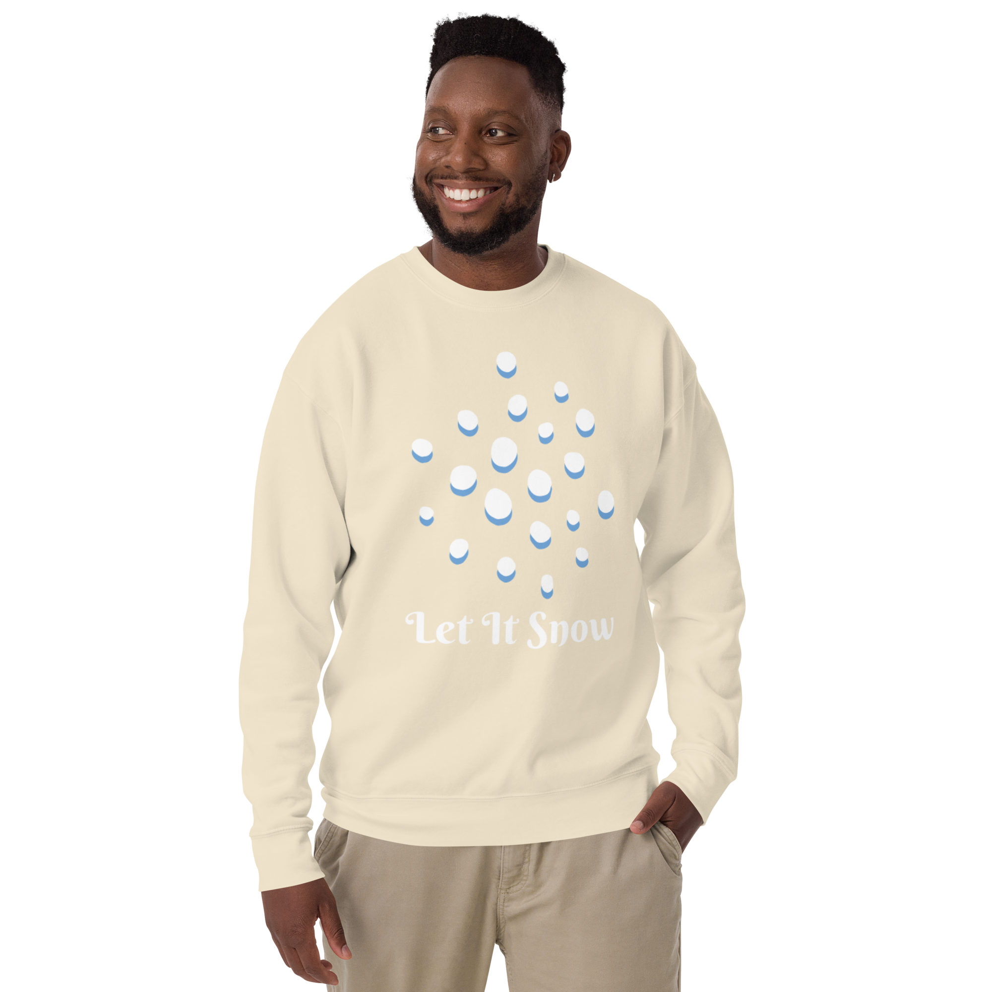 Unisex Let It Snow Winter Snowfall Premium Printed Sweatshirt 