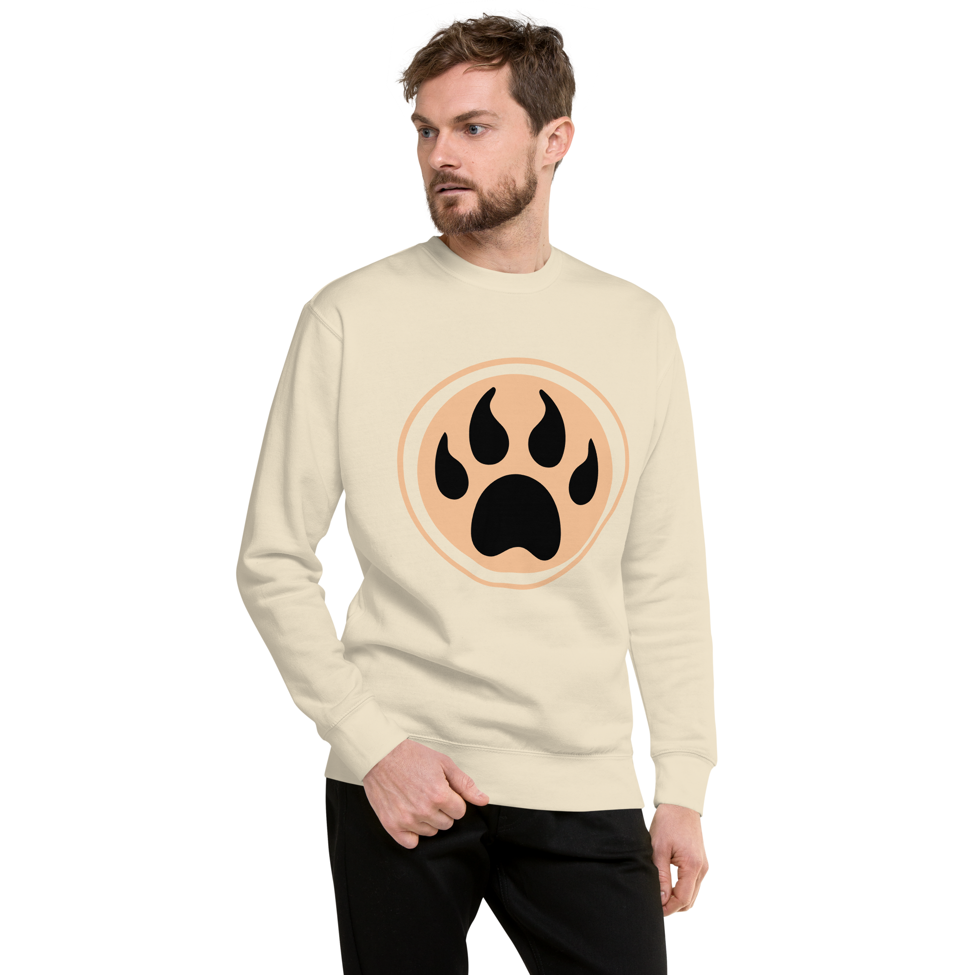 Unisex Dog Paw Premium Printed Sweatshirt bone