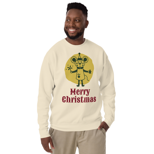 Unisex Merry Christmas Jerry Premium Printed Sweatshirt black
