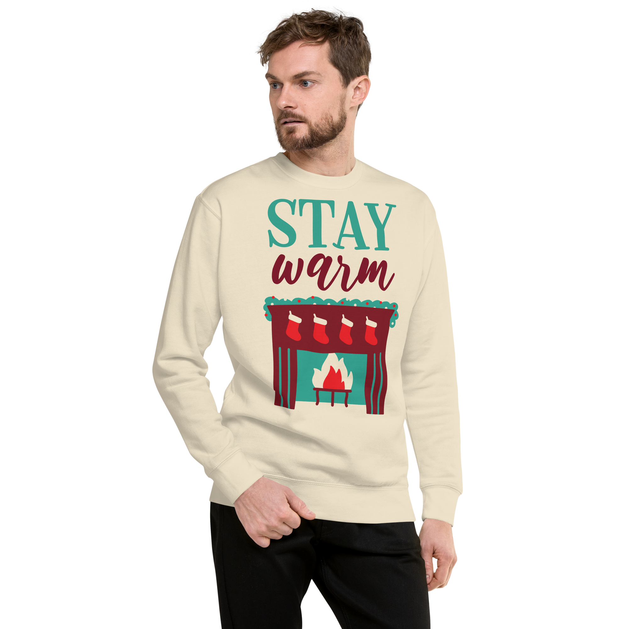 Unisex Stay Warm Christmas Premium Printed Sweatshirt team-royal