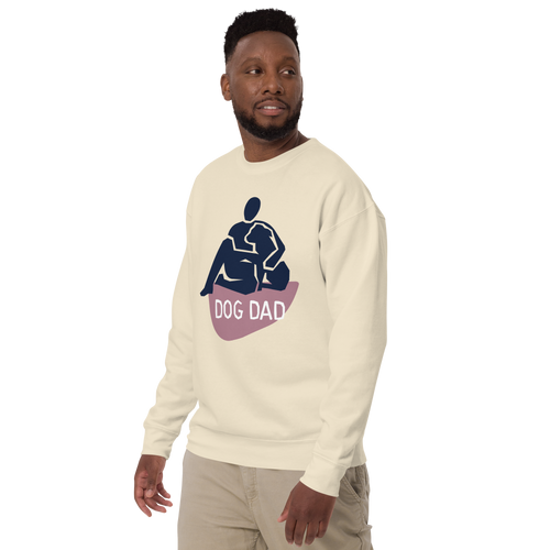 Unisex Dog Dad Graphic Premium Printed Sweatshirt forest-green