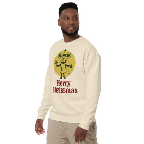 Unisex Merry Christmas Jerry Premium Printed Sweatshirt black