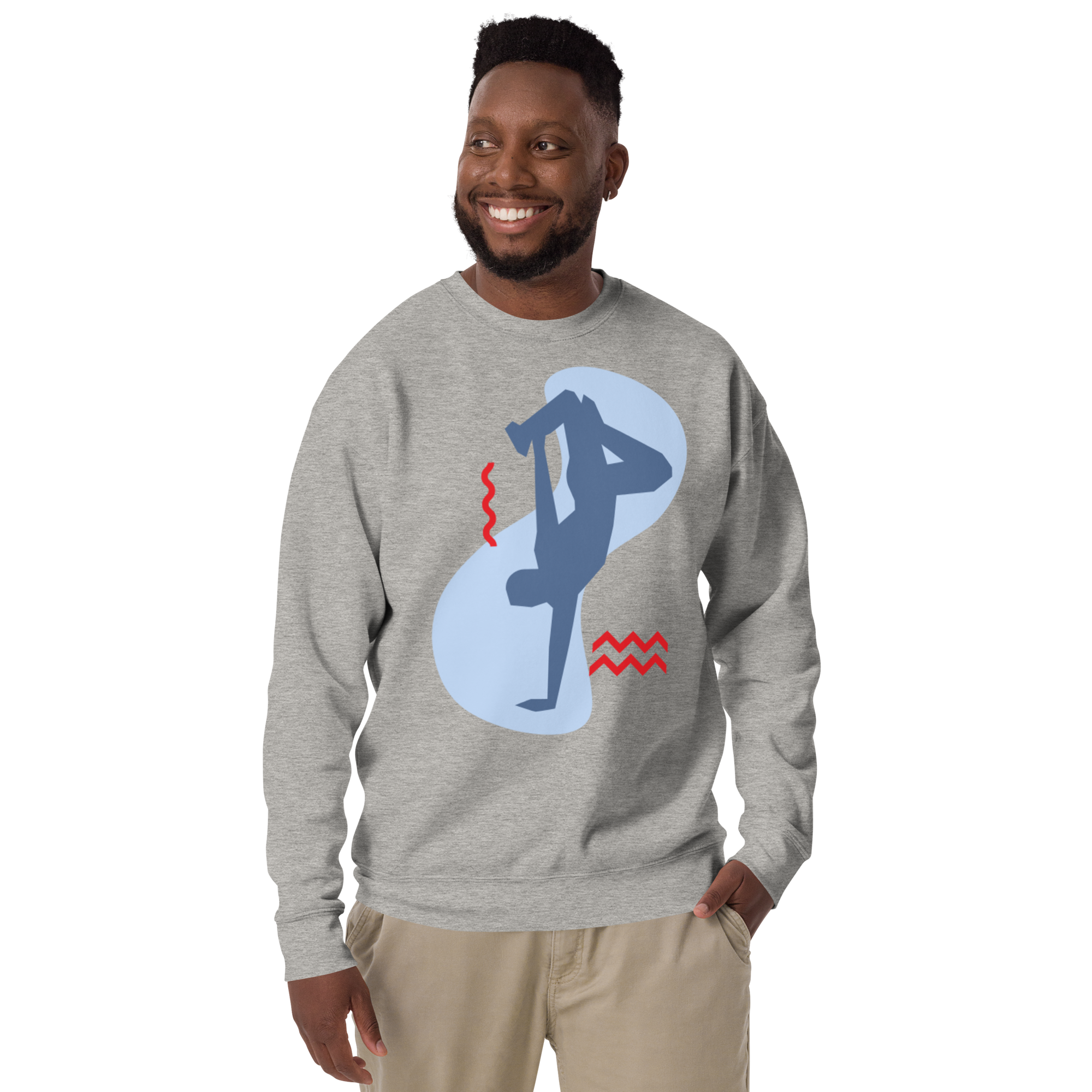 Unisex Yoga Dancer Pose Premium Printed Sweatshirt dusty-rose