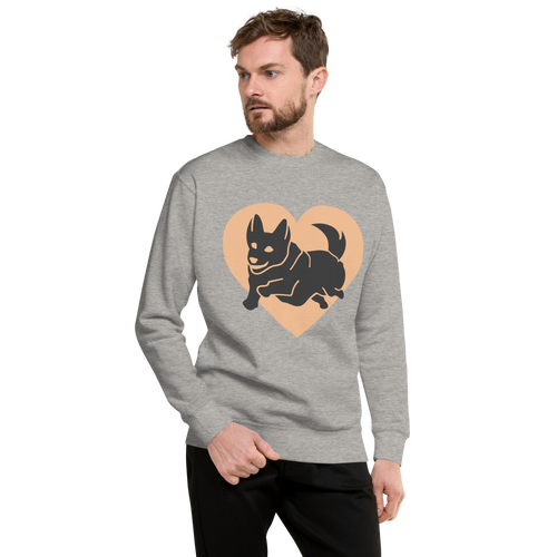 Unisex Dog Premium Printed Sweatshirt black