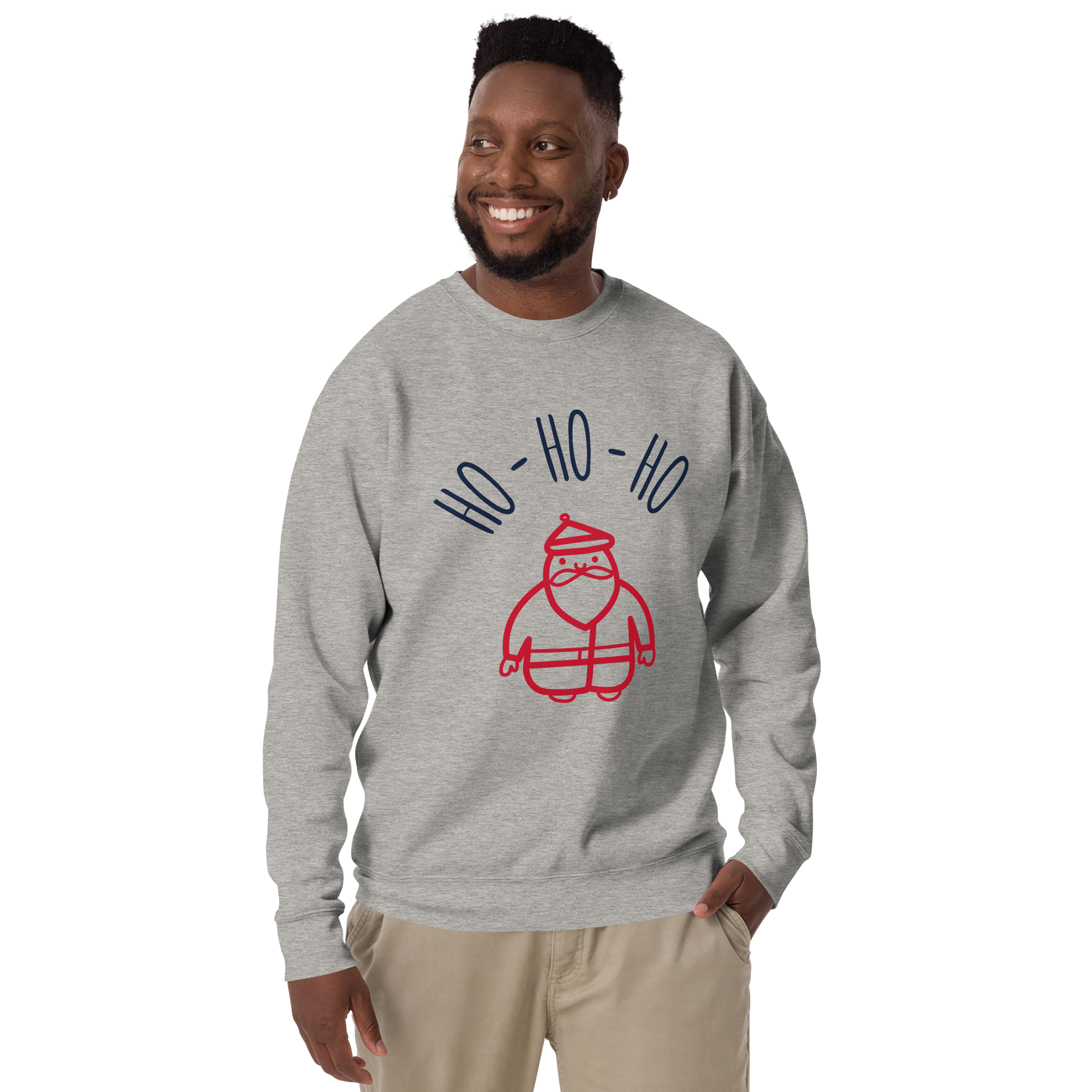 Unisex Christmas Premium Printed Sweatshirt white