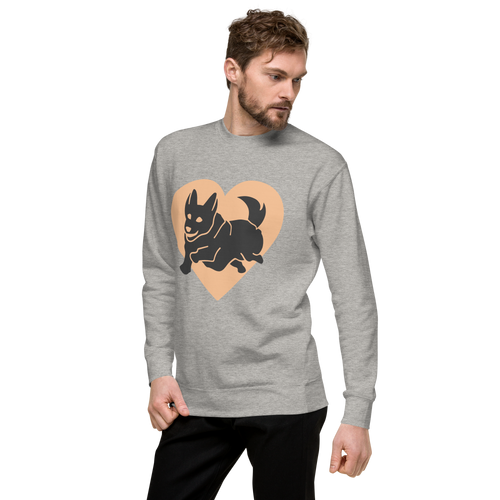 Unisex Dog Premium Printed Sweatshirt black