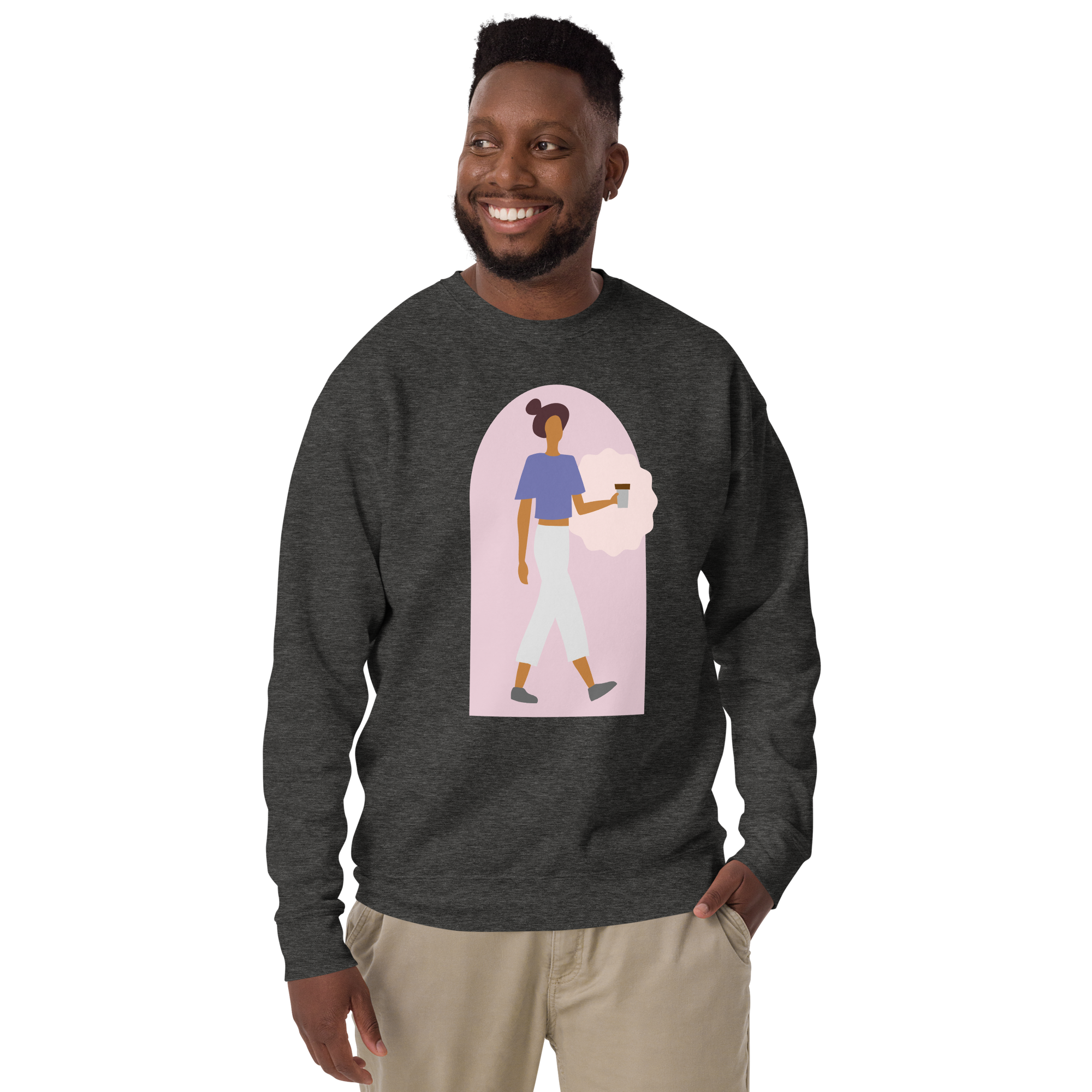 Unisex Kindness Is Invincible Premium Printed Sweatshirt 1 black