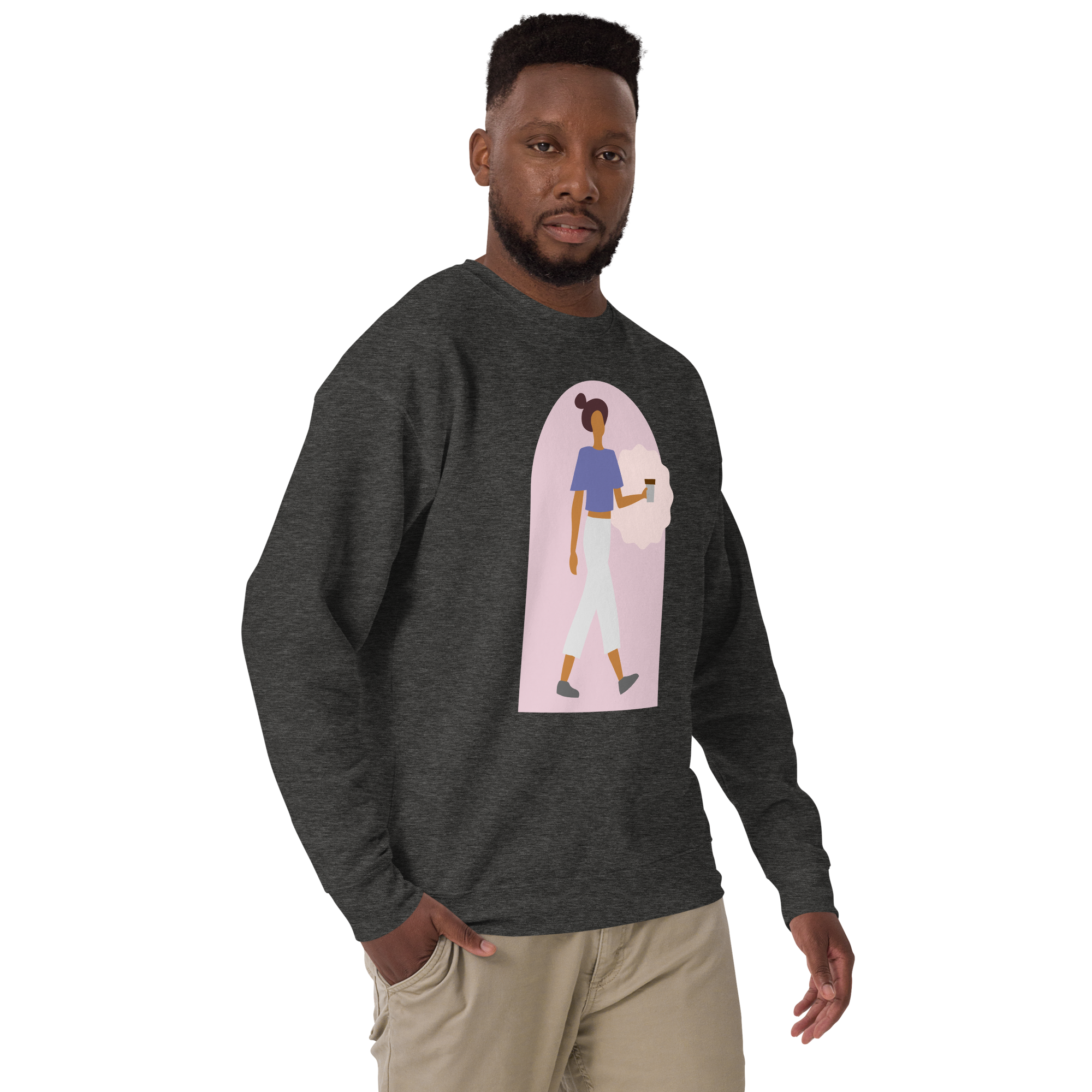 Unisex Kindness Is Invincible Premium Printed Sweatshirt 1 black