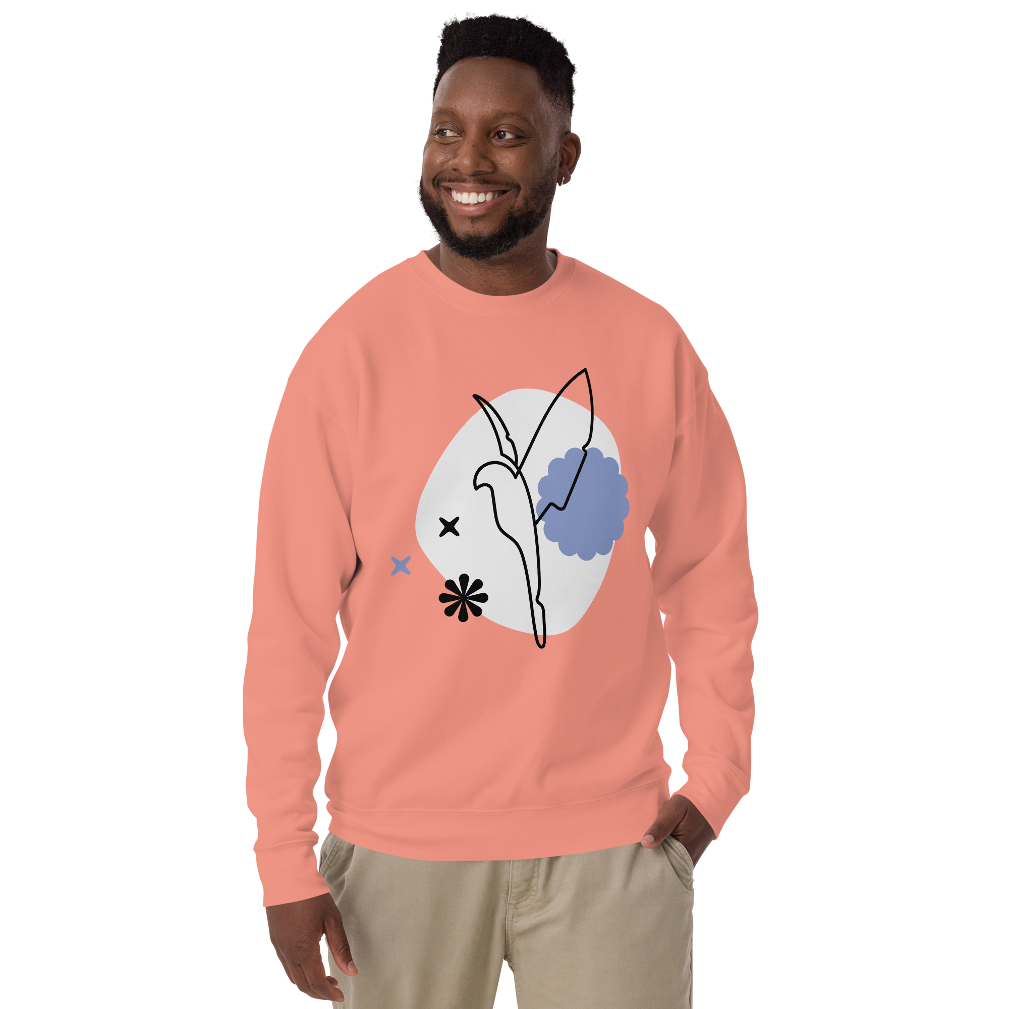 Unisex Dove Premium Printed Sweatshirt dusty-rose