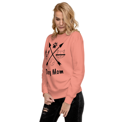 Unisex Dog Mom Graphic Premium Printed Sweatshirt forest-green