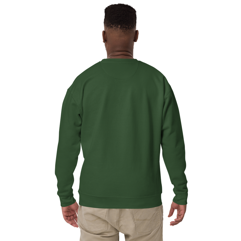 Unisex Eat Drink Be Thankful Fall Premium Printed Sweatshirt forest-green