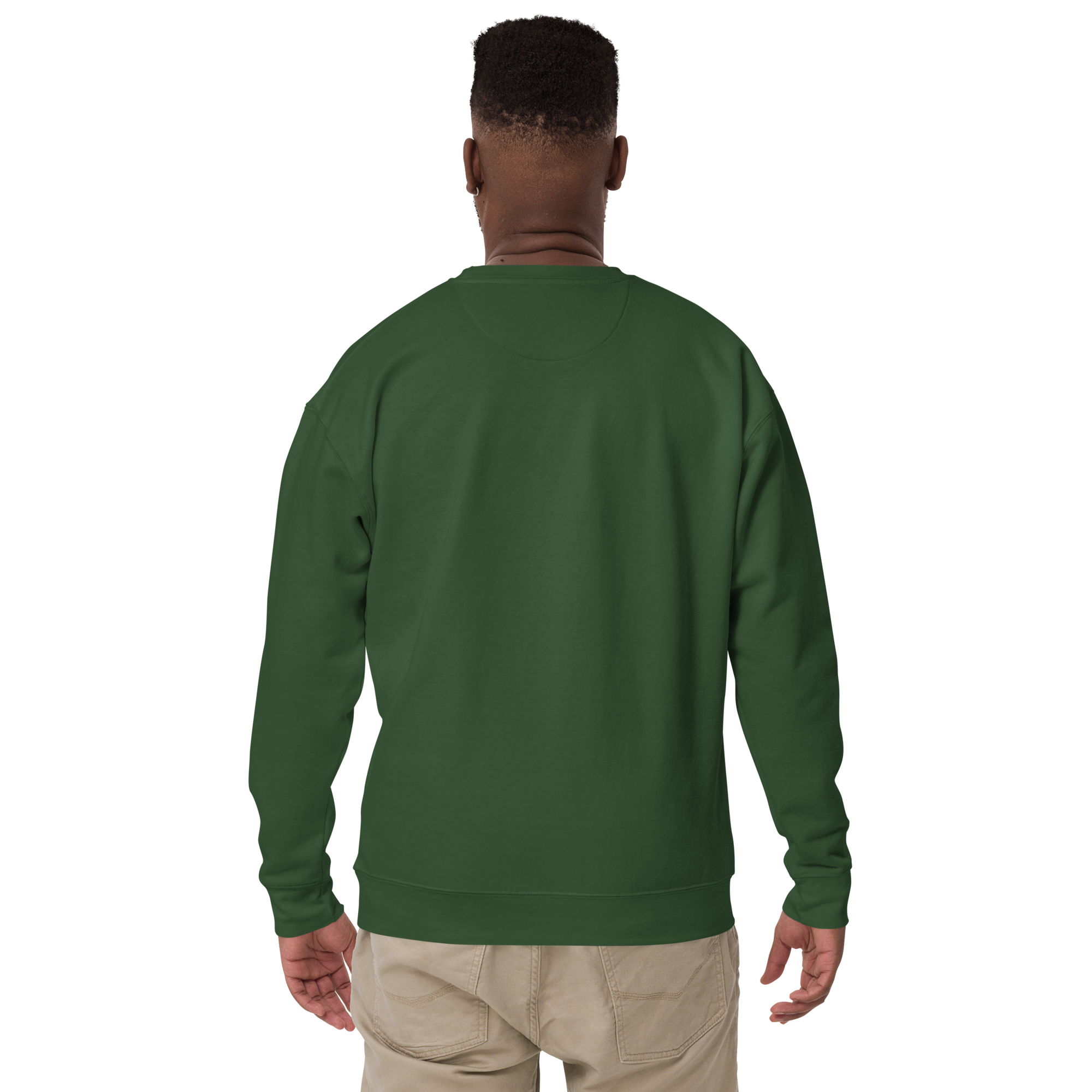 Unisex Eat Drink Be Thankful Fall Premium Printed Sweatshirt forest-green