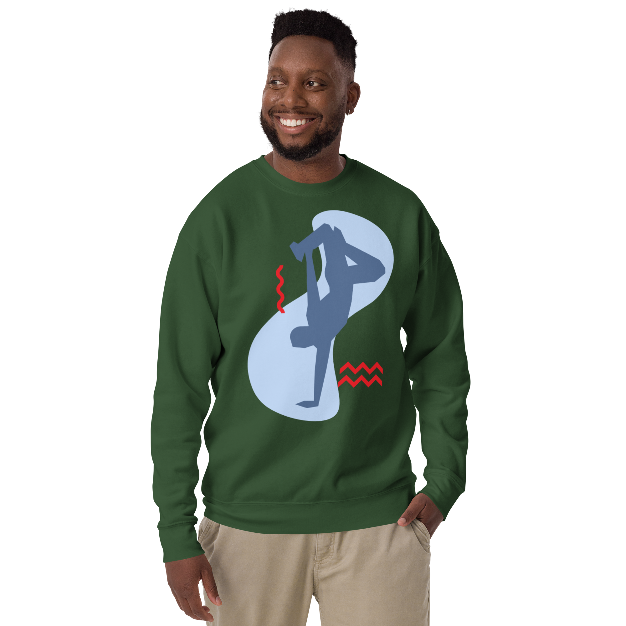 Unisex Yoga Dancer Pose Premium Printed Sweatshirt team-red