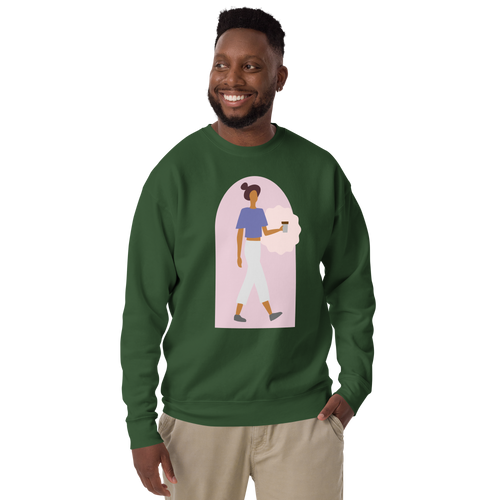 Unisex Kindness Is Invincible Premium Printed Sweatshirt 1 charcoal-heather