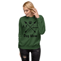 Unisex Dog Mom Graphic Premium Printed Sweatshirt carbon-grey