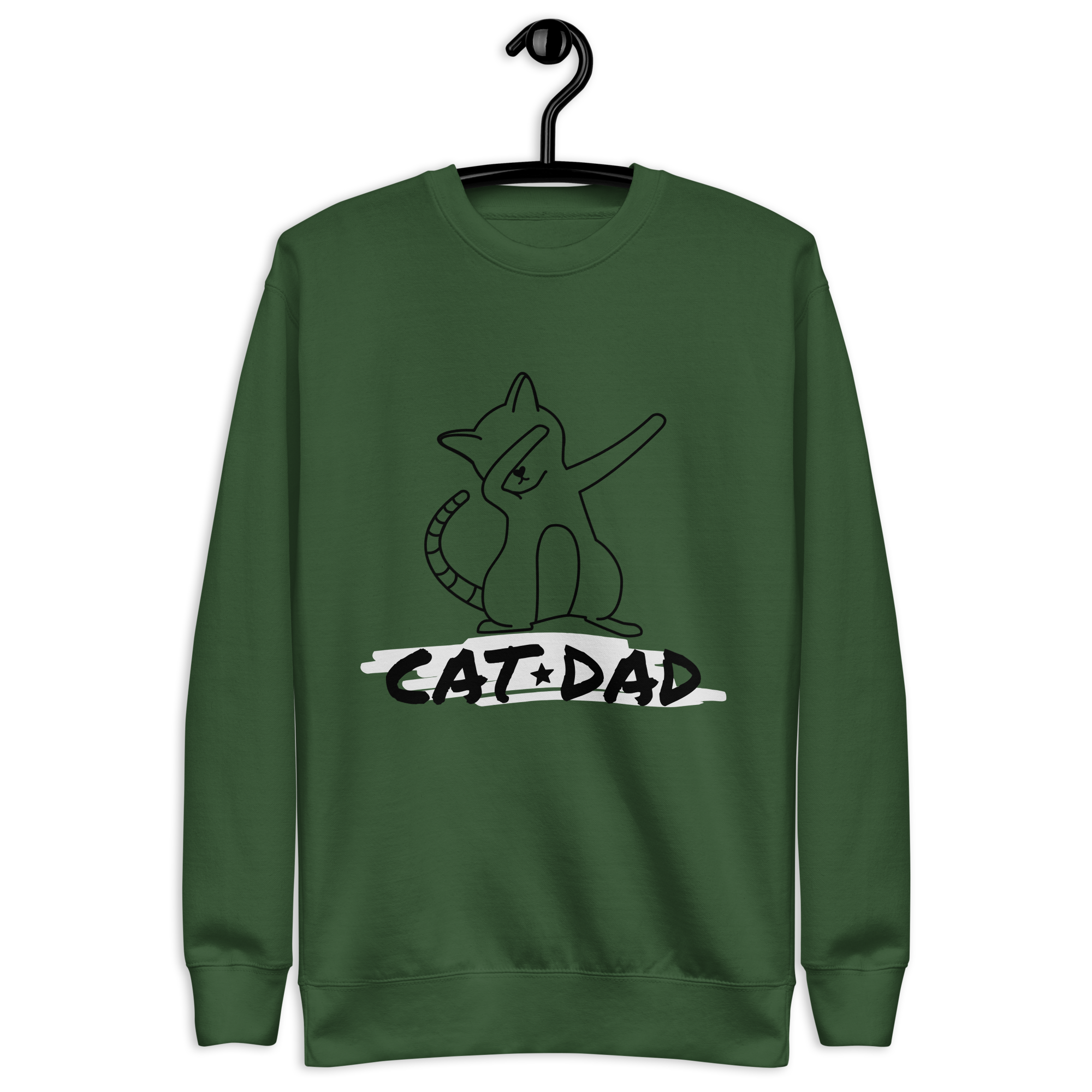 Unisex Cat Dad Graphic Premium Printed Sweatshirt team-red