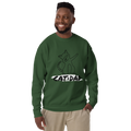 Unisex Cat Dad Graphic Premium Printed Sweatshirt forest-green