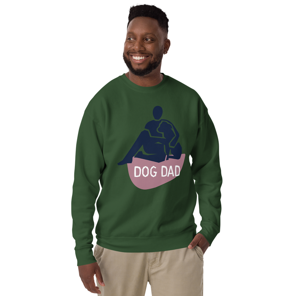 Unisex Dog Dad Graphic Premium Printed Sweatshirt bone