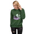 Unisex Cat Couch Premium Printed Sweatshirt white