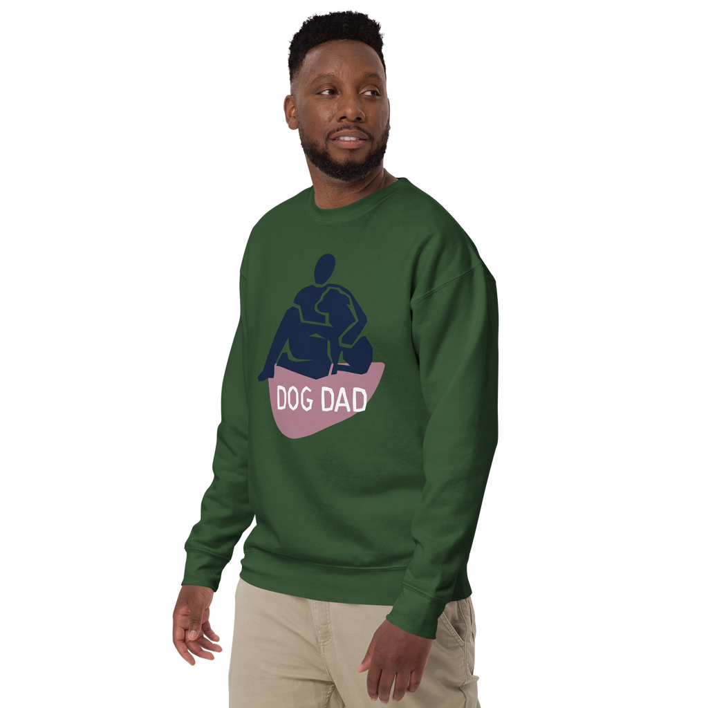 Unisex Dog Dad Graphic Premium Printed Sweatshirt bone