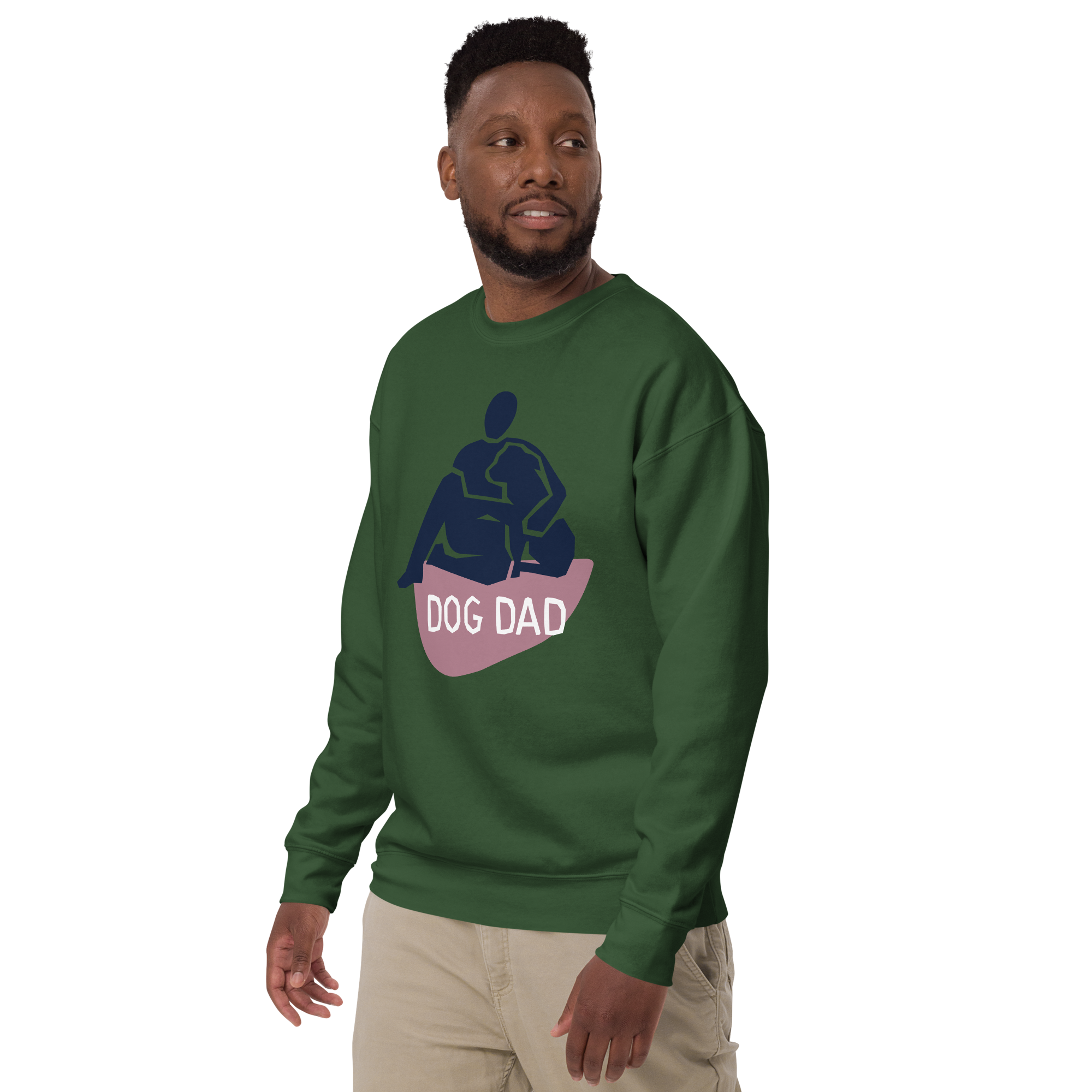 Unisex Dog Dad Graphic Premium Printed Sweatshirt bone