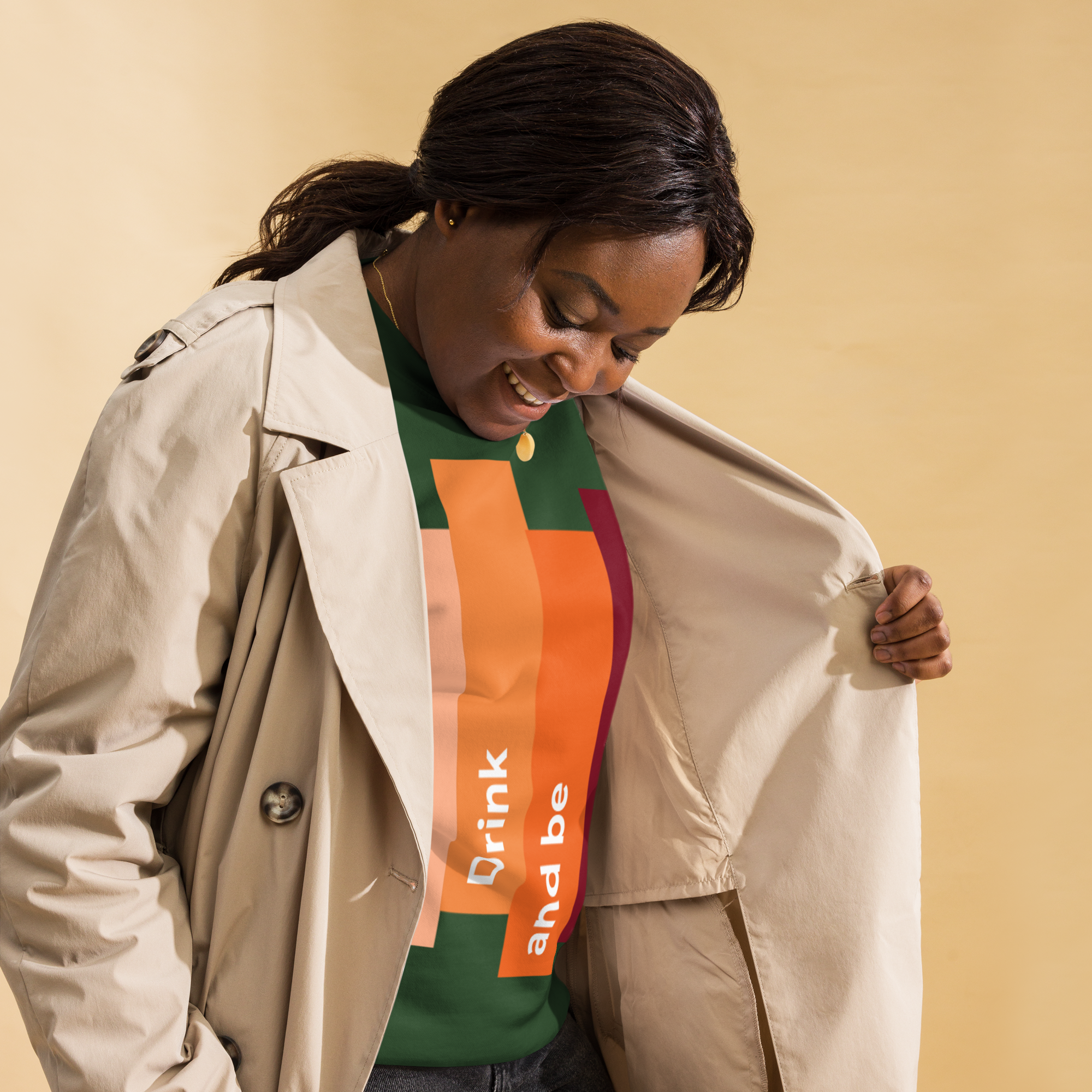 Unisex Eat Drink Be Thankful Fall Premium Printed Sweatshirt black