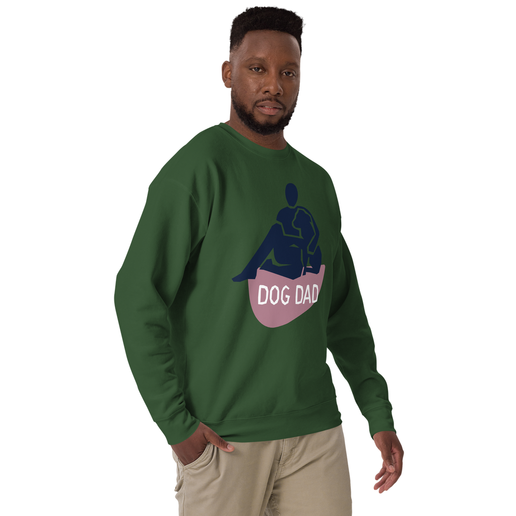 Unisex Dog Dad Graphic Premium Printed Sweatshirt bone