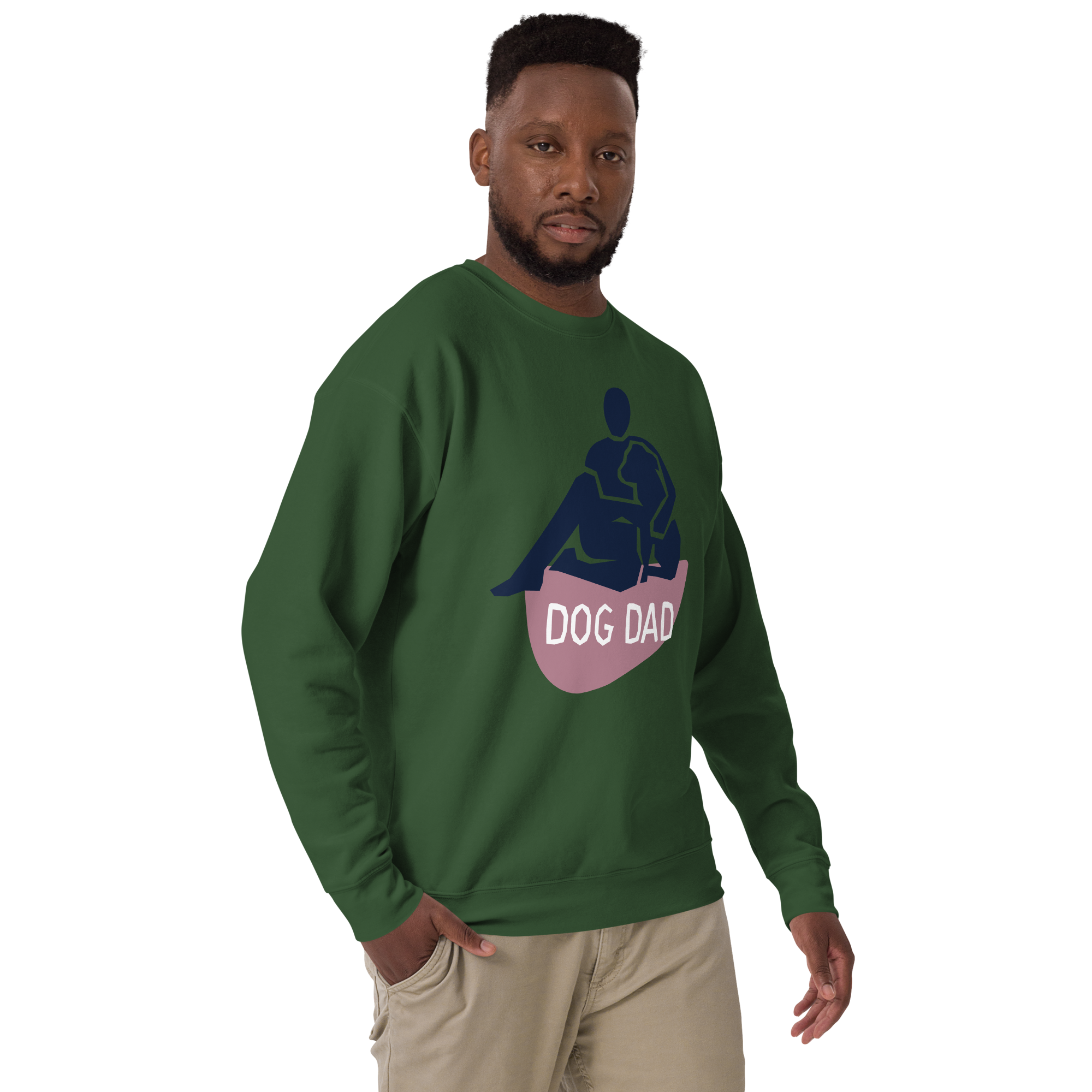 Unisex Dog Dad Graphic Premium Printed Sweatshirt bone