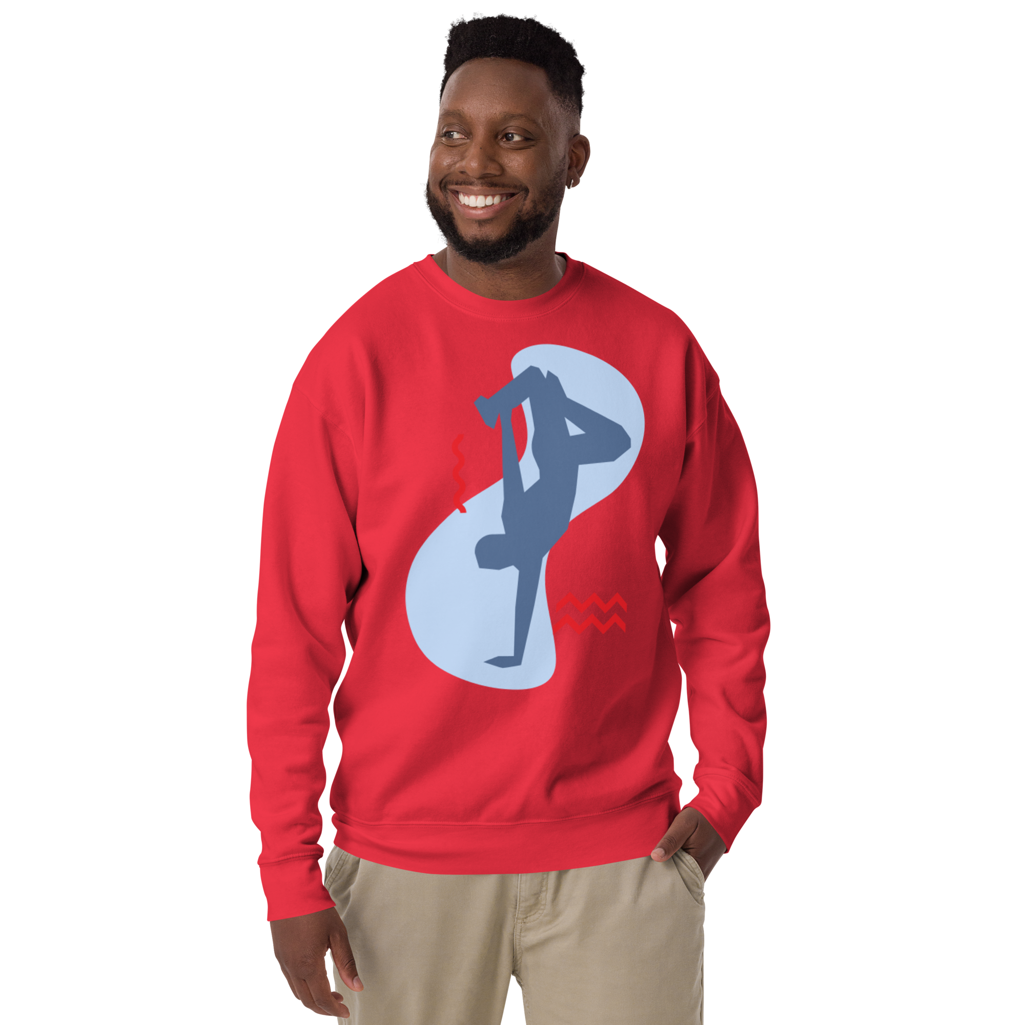 Unisex Yoga Dancer Pose Premium Printed Sweatshirt white