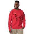 Unisex Crowned Dog Graphic Premium Printed Sweatshirt dusty-rose