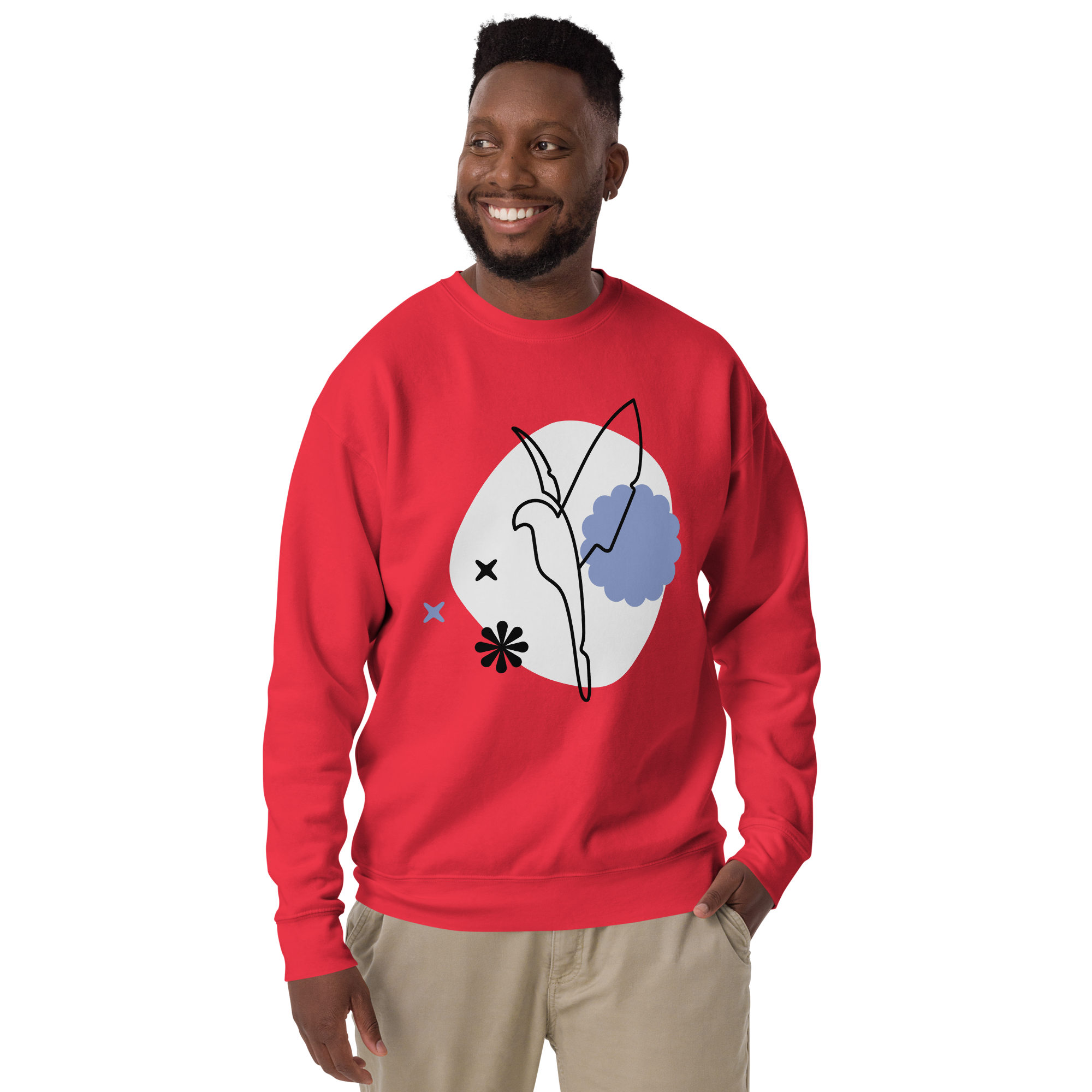 Unisex Dove Premium Printed Sweatshirt carbon-grey