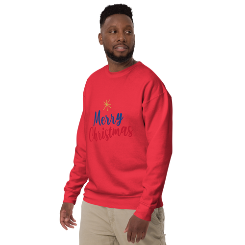 Unisex Merry Christmas Premium Printed Sweatshirt Black
