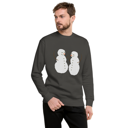 Unisex Snowman Christmas Premium Printed Sweatshirt 1 black