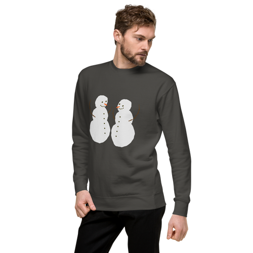 Unisex Snowman Christmas Premium Printed Sweatshirt 1 black