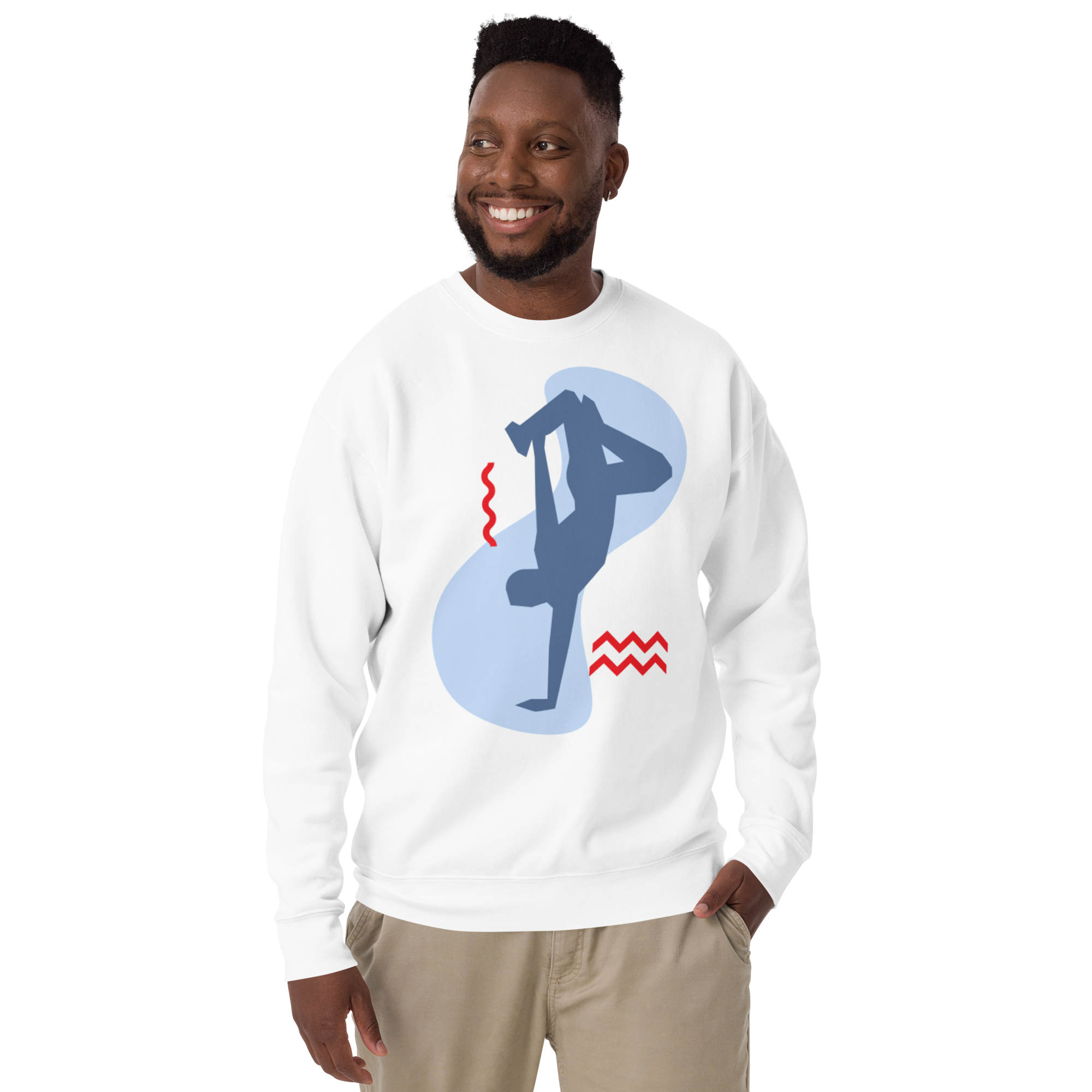 Unisex Yoga Dancer Pose Premium Printed Sweatshirt black