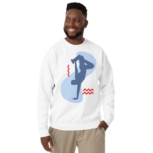Unisex Yoga Dancer Pose Premium Printed Sweatshirt black