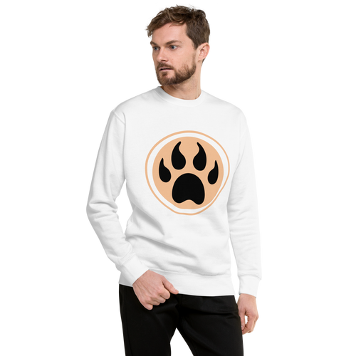 Unisex Dog Paw Premium Printed Sweatshirt black