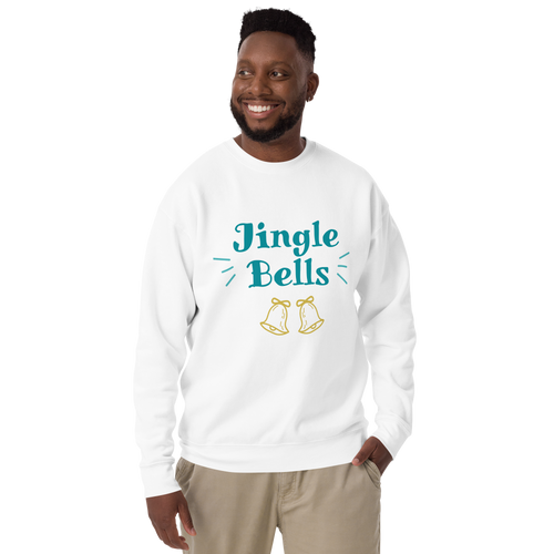 Unisex Jingle Bells Christmas Premium Printed Sweatshirt black