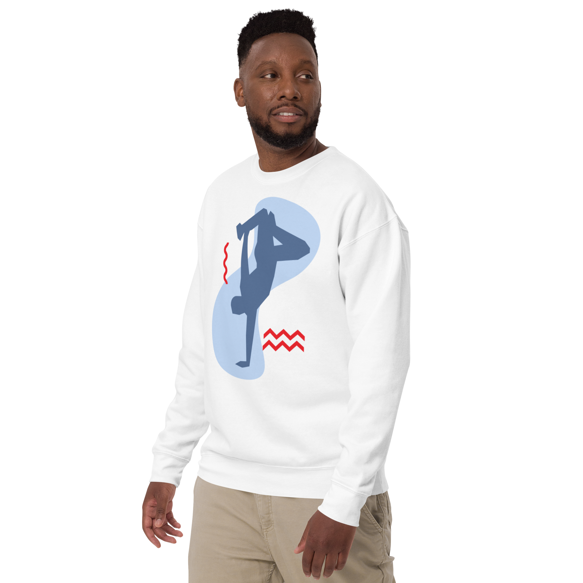 Unisex Yoga Dancer Pose Premium Printed Sweatshirt black