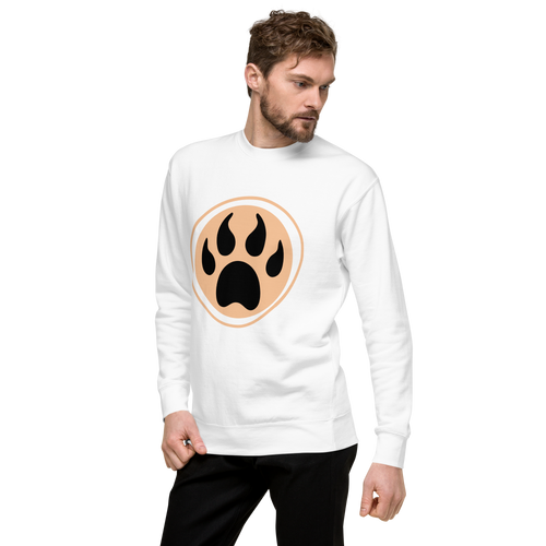 Unisex Dog Paw Premium Printed Sweatshirt black