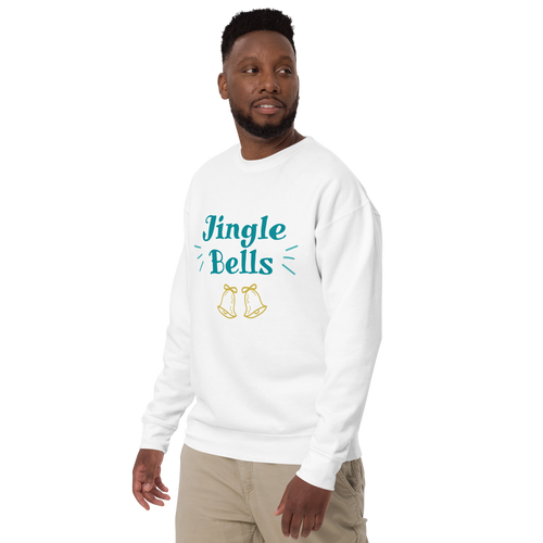 Unisex Jingle Bells Christmas Premium Printed Sweatshirt black