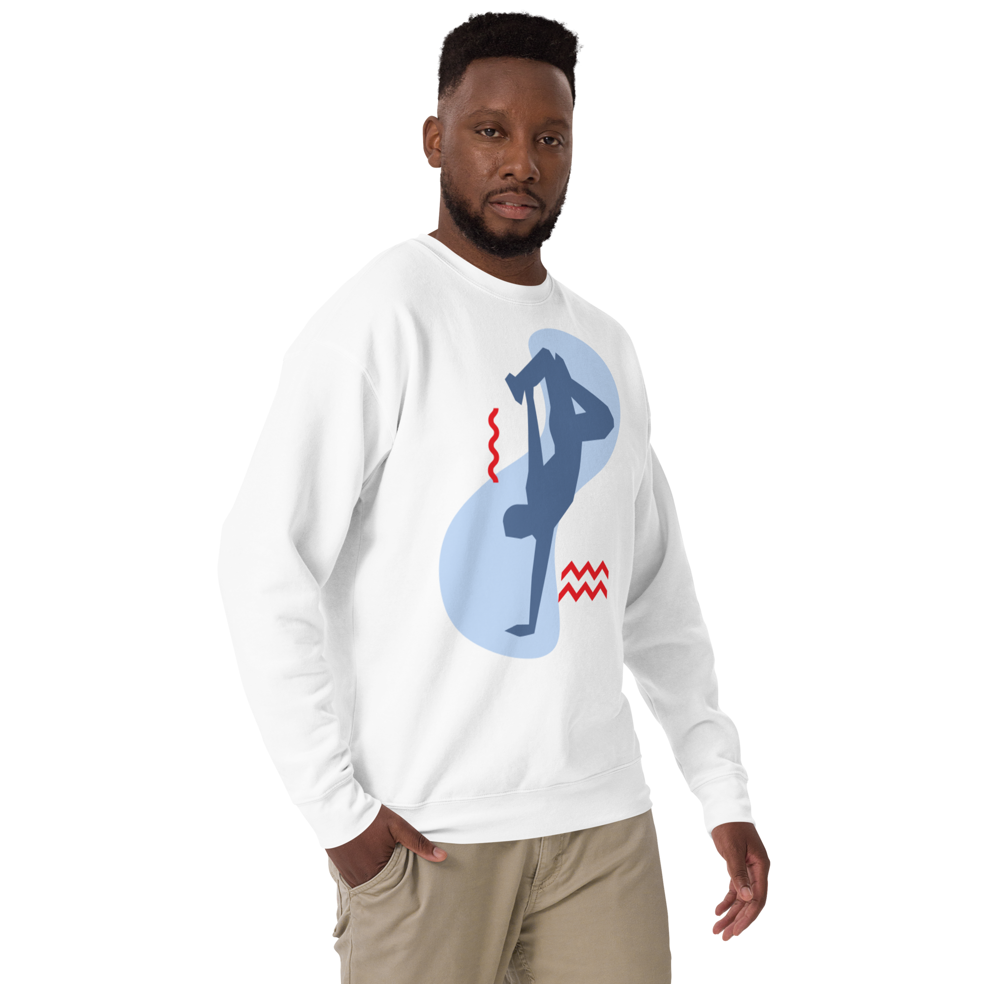 Unisex Yoga Dancer Pose Premium Printed Sweatshirt black