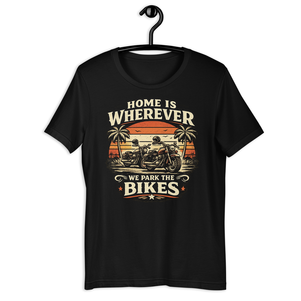 Biker motorcycle graphic t-shirt product image