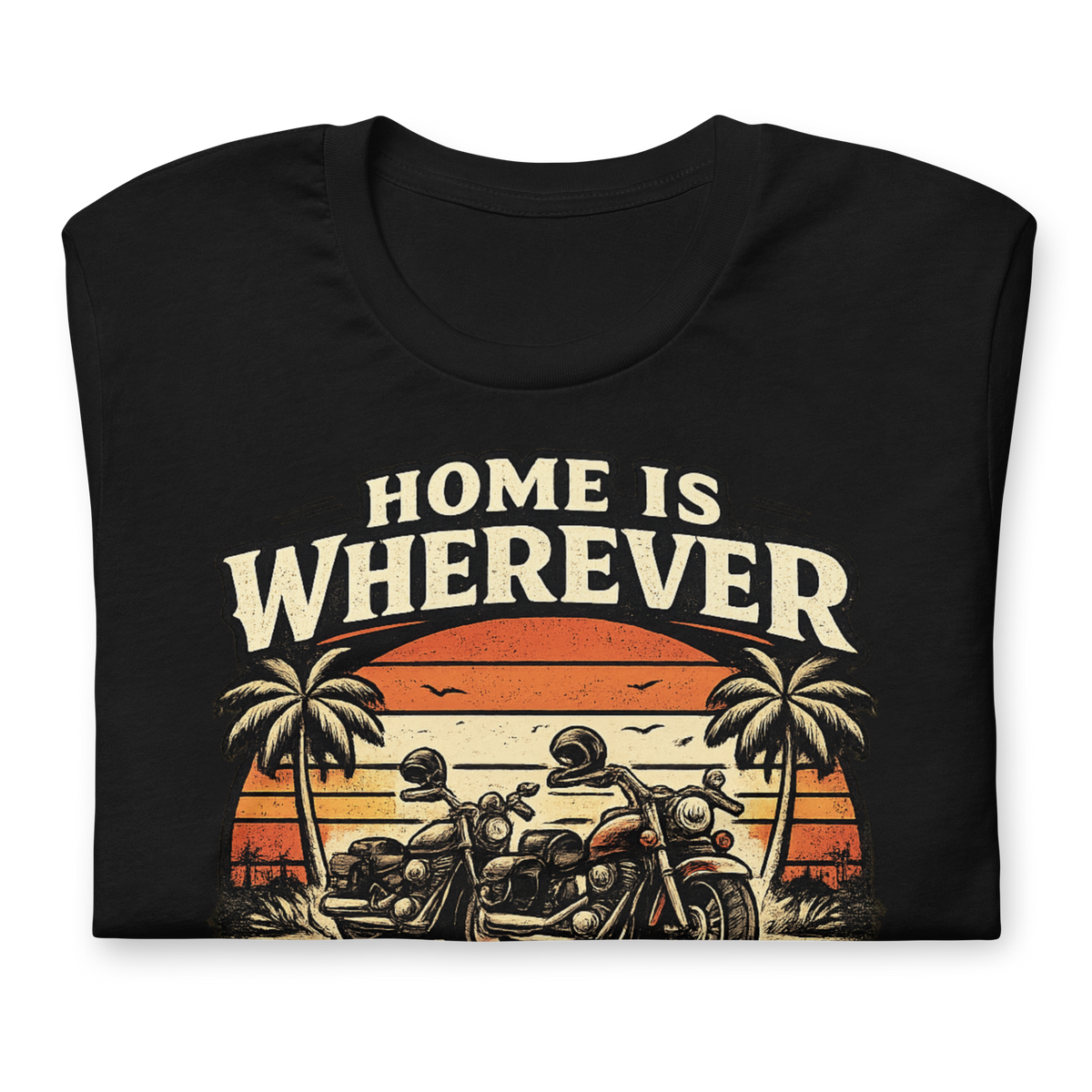 Biker motorcycle graphic t-shirt product image